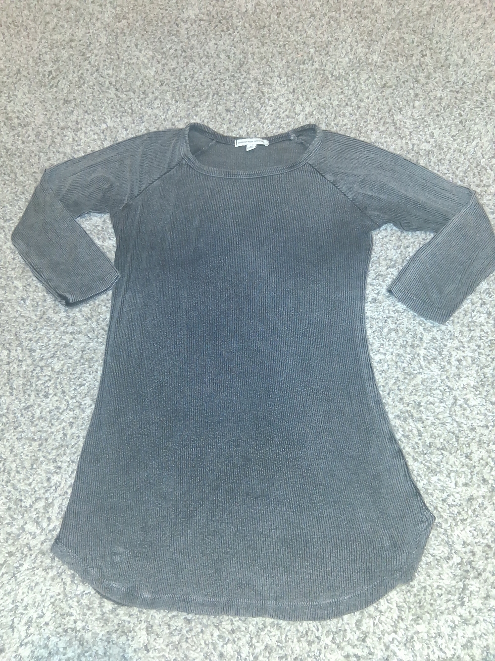 American Eagle Outfitters Gray Ribbed Tunic Top